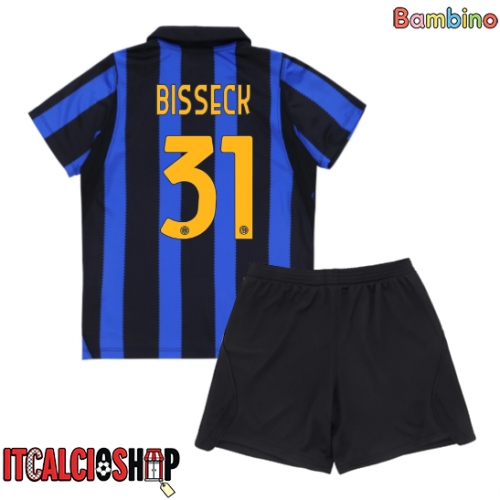 Inter Milan Yann Bisseck #31 Prima Maglia Bambino 2026-27 Manica Corta (+ Pantaloni corti)